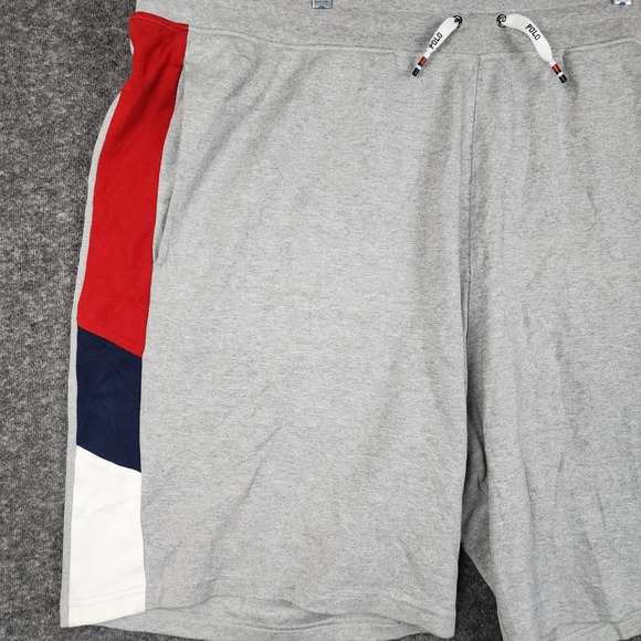 Polo Ralph Lauren Sweat Shorts Mens 2XB Gray Colorblock Big & Tall Pony Logo - Picture 4 of 10